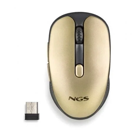 NGS Evo Rust Ratón Inalámbrico Negro/Dorado